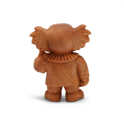 GOOFBALLS Mini Wooden Figurine – Funny Desk Toy, Cute, Quirky Collectible, Unique Gift for Office or Home Décor Shelf Display - Creepy Clown