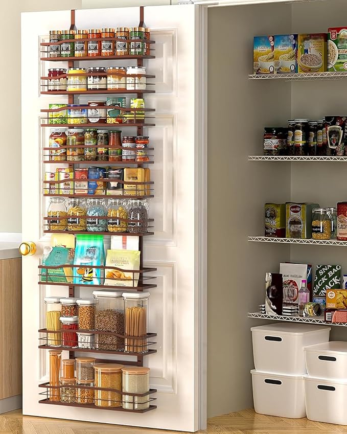 Moforoco Bronze 9-Tier Over The Door Pantry Organizer, Pantry Organization And