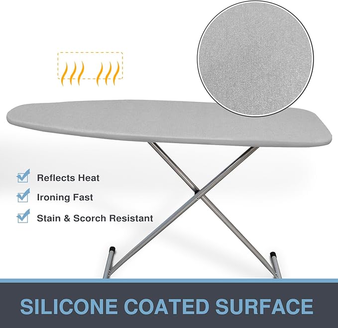 Extra Large Ironing Board Cover and Pad 22x57, 21x57 Thick Padding, Elastic Edge