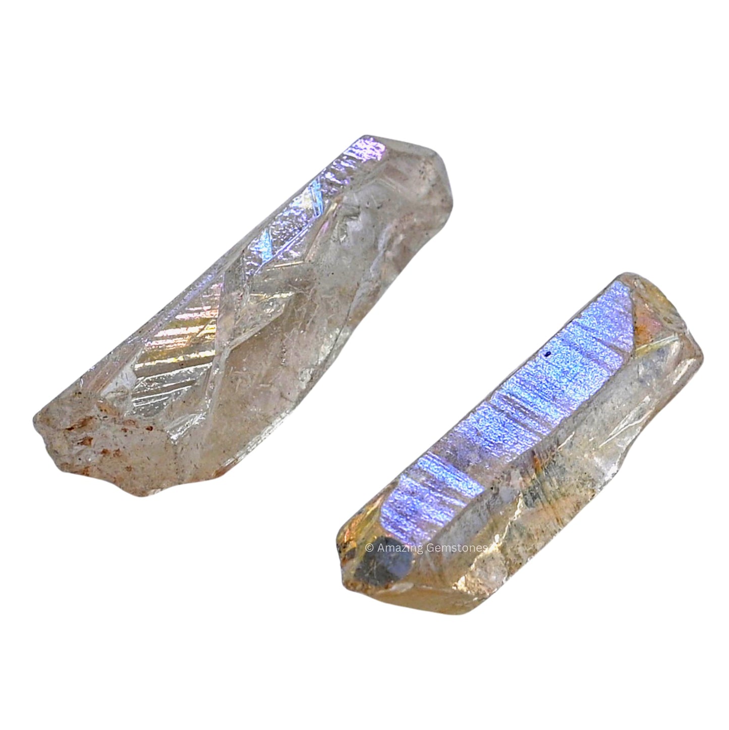 Amazing Gemstone Angel Aura Quartz Raw Crystals Point and Healing Stones, Natural Rocks for Meditation and DIY Raw Stones and Crystals (1 lb)