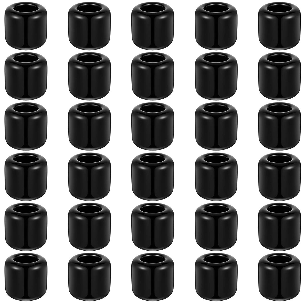 Suclain 20 Pcs 0.7 Inch Chime Candle Holder Small Candle Holders Ceramic Holder for Rituals, Spells, Vigil, Altar, Witchcraft, Wiccan Supplies (Balck)
