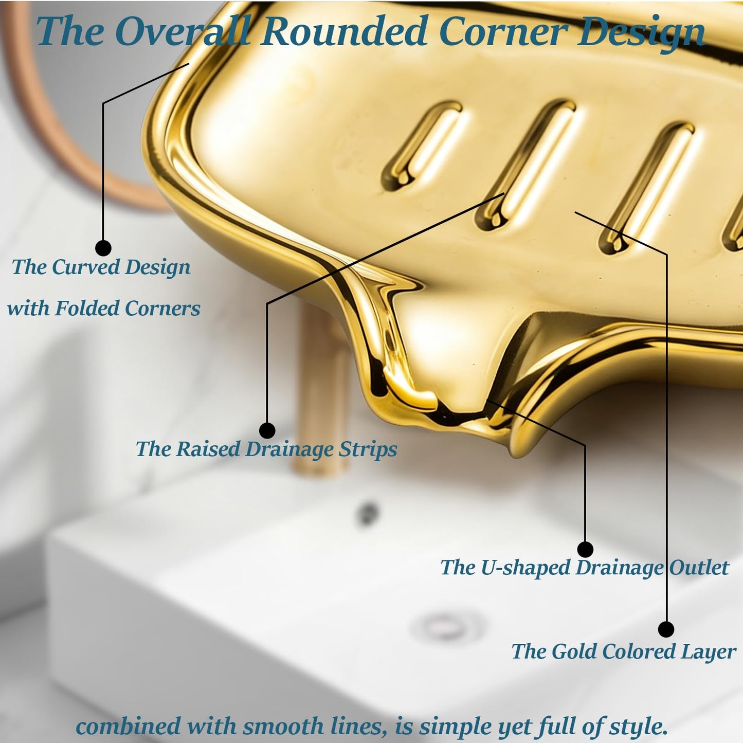 Ovatheria Polished Gold Soap Dish