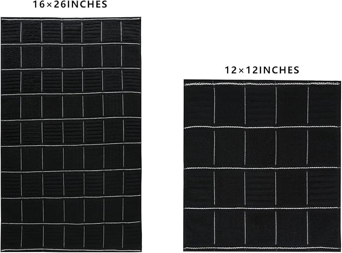Glynniss Kitchen Towels and Dishcloths Set, Absorbent Dish Towels and Dish