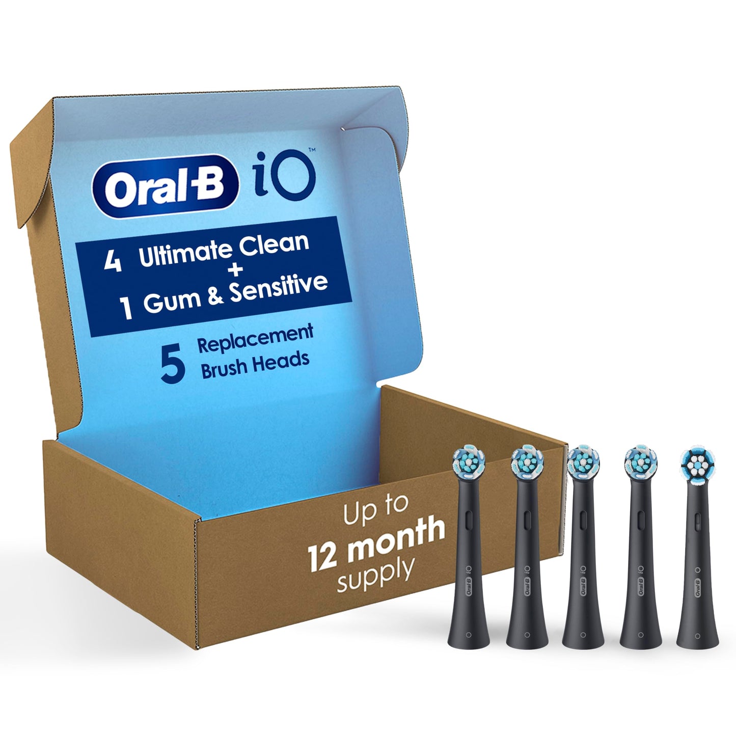 Oral-B iO Series Ultimate Clean Electric Toothbrush Replacement Brush Heads for an Oral-B Electric Toothbrush, 2 count, White