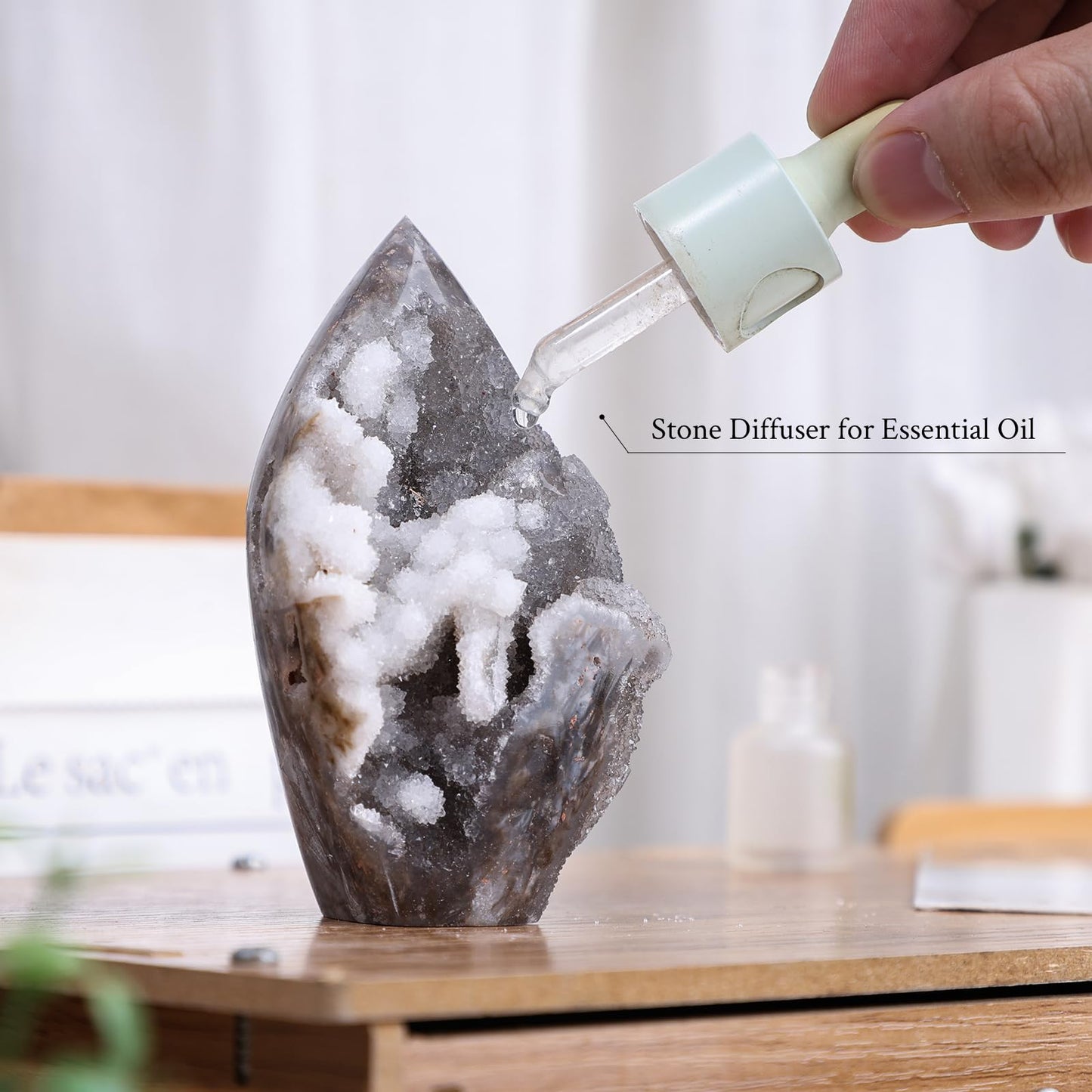 mookaitedecor Natural Sphalerite Geode Tower Crystal Cluster, Self-Standing Stone Point Rock Mineral Specimen for Collection Home Decor, 0.44-0.66 LB