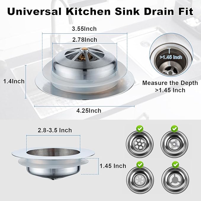 Kitchen Sink Drain Strainer – New Upgraded Kitchen Sink Stopper