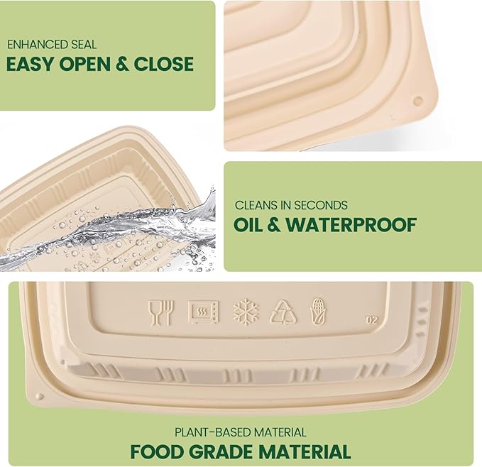 100 Piece Meal Prep Containers
