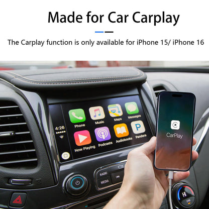 Car Carplay Cable for iPhone 17/16/15, USB A to USB C Cable Compatible for iPhone 17/16,17Air, 17/16/15 Pro Max,16E,16 Plus, iPad 10th/11 Gen,iPad Pro 12.9, Air 5th/4th Charger Cord,Car Charging Cable