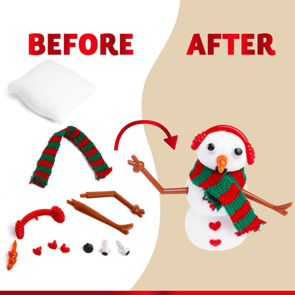 JOYIN Christmas Build a Snowman Craft Kit, 12 Pack Modeling Clay DIY Make a Snowman Kit for Christmas Arts and Craft Activities, Xmas Gift Stocking Stuffers for Kids, School Funny Toy Party Favor