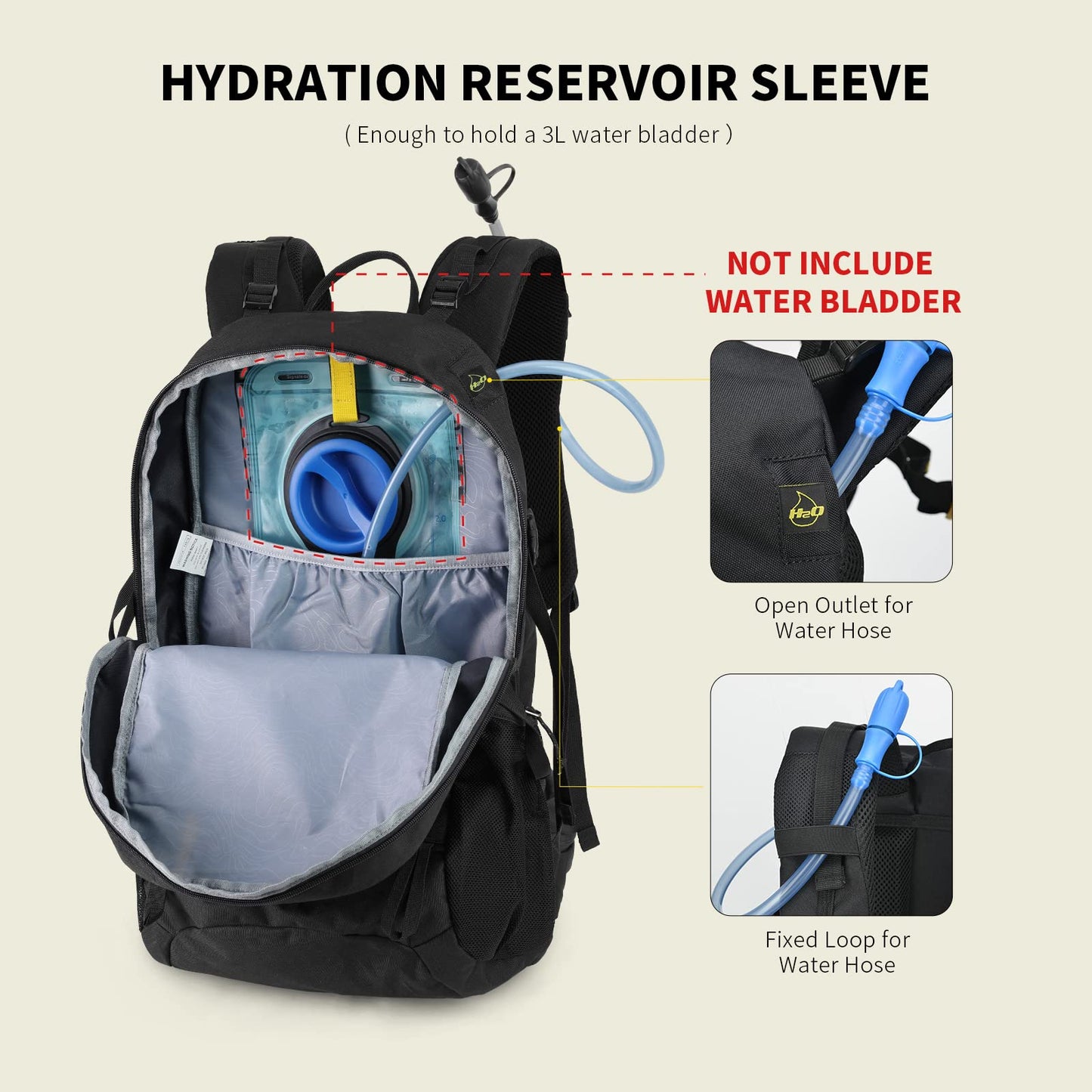 SKYSPER Rucksack 35L Hiking Backpack, Lightweight Travel Backpack Camping Trekking Backpack for Men Women