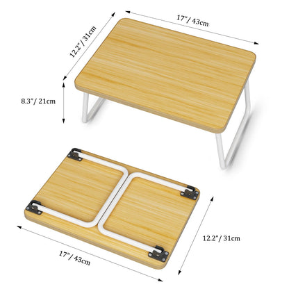 Lap Desks Laptop Tray for Bed or Couch, Breakfast Serving Tray with Folding Legs,Portable & Lightweight Mini Table, Laptop Stand for Working, Reading and Writing,Beige