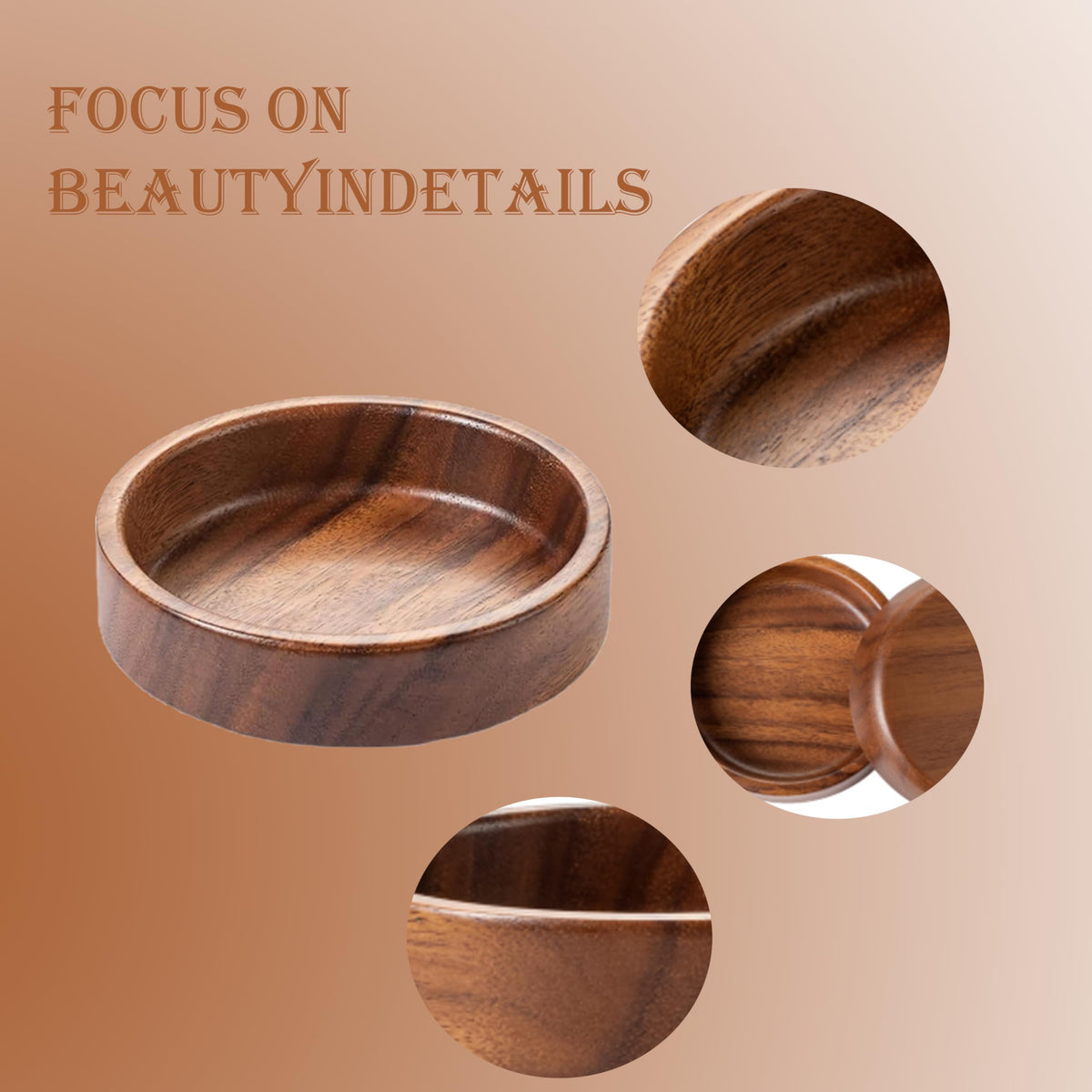 LXFNDZW Walnut Wood Snack Bowl, 5.7-Inch Natural Handcrafted Nut Bowl for Nuts, Candy, Snacks | Perfect for Coffee Table, Living Room, Dining | Rustic Home Decor Kitchen & Party Serving