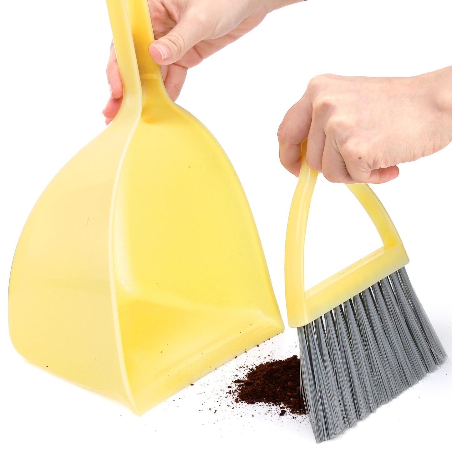 Nicunom Set of 4 Mini Broom with Dustpan for Kids, Children Broom and Dustpan Set Cleaning Set Boys Girls Little Housekeeping Helper Set for Kitchen Bathroom Pet