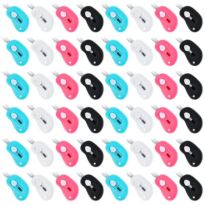 48 Pcs Mini Box Cutter Retractable Utility Knife Cute Style Back to School Supplies Portable Utility Pocket Knife Opener Letter Openers for Students Office School Class Stationery DIY Crafts