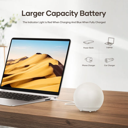 LED Night Light, Night Light for Kids, USB Rechargeable Table Lamp with Dimmable,Warm Light,7 Colors,Touch Control, 0.5/1hour Timer for Nursery, Baby,Bedroom,Camping