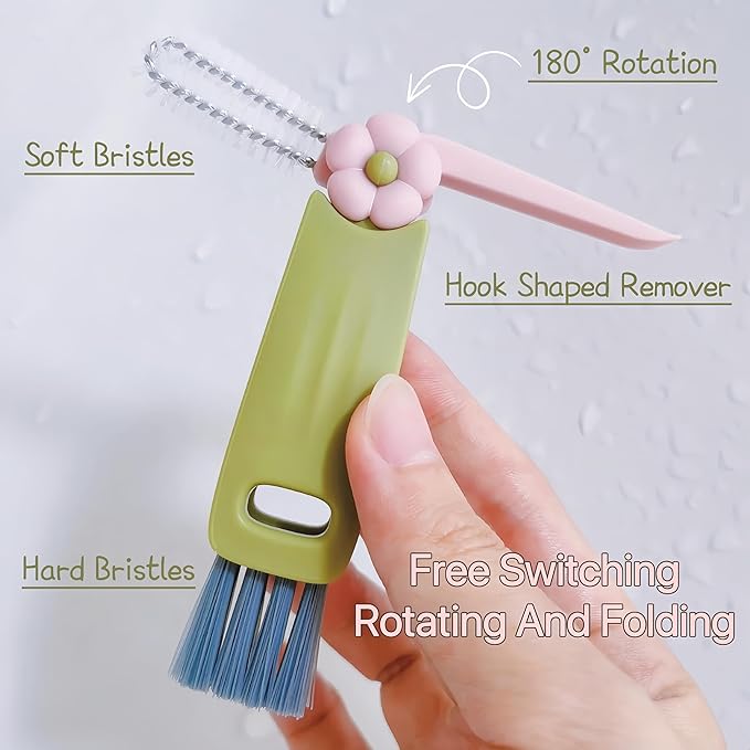 3 in 1 Cup Lid Cleaning Brush, Water Bottle Cleaner Brush, Portable Cup Lid Gap