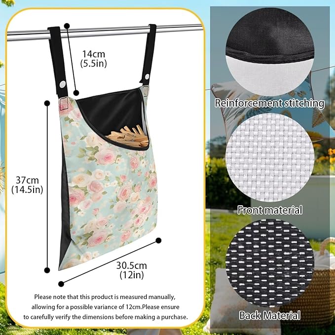 Clothes Pin Hanging Bag, Large Capacity Clothespin Bag Clothes Pin Hanging Bag
