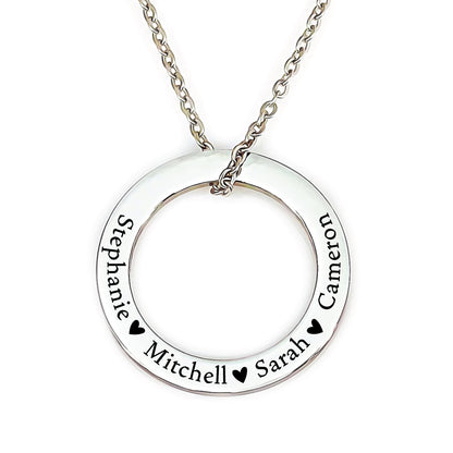 Jenna Rose Ring Necklace Personalized Necklace Washer Necklace Mom Gift Mother's Day Gift Personalized Names Kid Name Gift for Her Ring Necklace Personalized Jewelry Jenna Necklace JENNA-RING