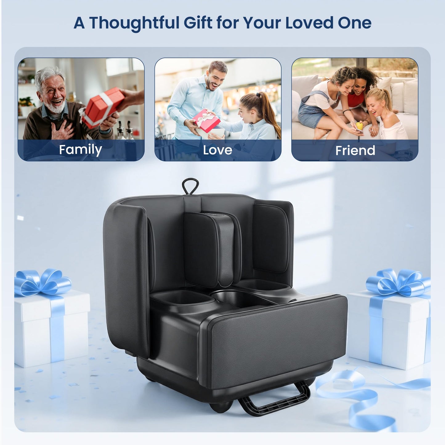 COMFIER 2 in 1 FSA Foot Massager Machine,HSA Shiatsu Foot and Calf Massager with Heat,Kneading,Vibration,Compression Massagers for Feet Health,Plantar Fasclitis,Father‘s Day Gift for Dad