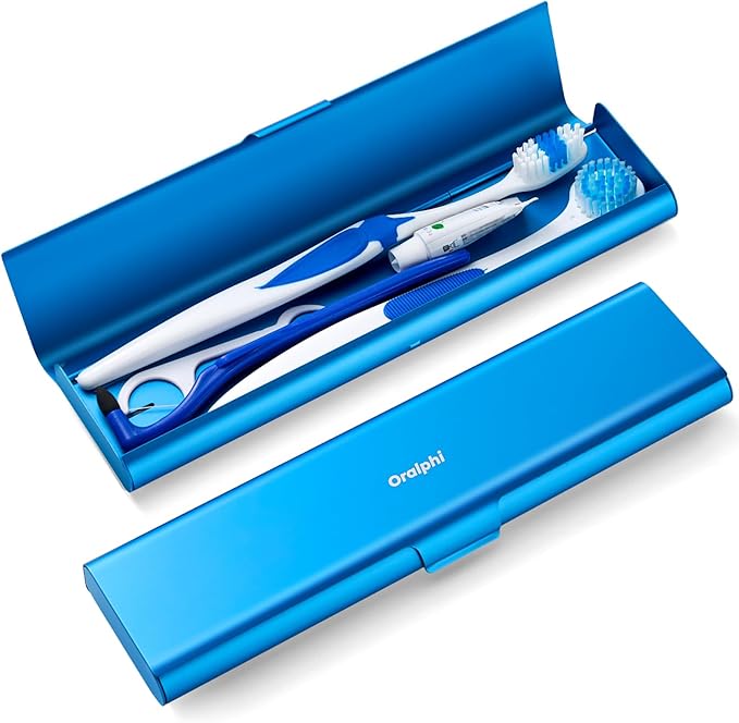 Wider Aluminum Toothbrush Travel Case, Portable Travel Toothbrush Holder