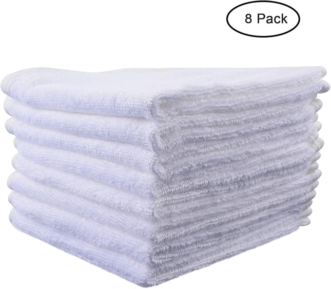 Microfiber Facial Cloths, 8 Pack, Super Absorbent, Quick Drying Fast,