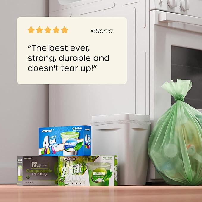 FORID Small Trash Bags 1.2 Gallon Colored