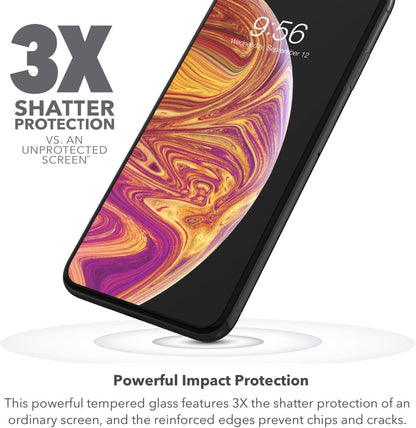 ZAGG Glass+ Screen Protector for iPhone 16e/ 14/13/ 13 Pro - 3X Shatter Protection, High Scratch Resistance, Oil-Resistant, Reinforced Edges, InvisibleShield, Easy Install