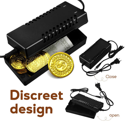 DOITOOL Fake Charger Secret Hiding Containers: Money Hider Safe Hidden Storage Box Cash Jewelry Money Storage Container Hider Safe Box for Travel, Home, Office (Black)