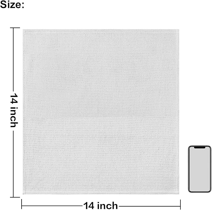 QUILTINA Dish Towels Set, 100% Cotton Waffle Weave Kitchen Towels 6 Pack