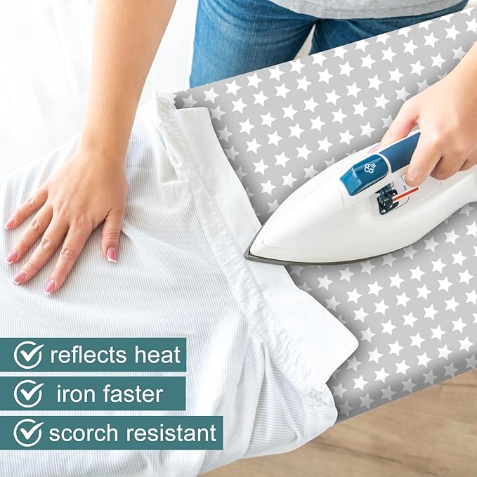 Ironing Board Cover and Pad 15" x 54", 4 Layers Extra Thick Iron Board Cover
