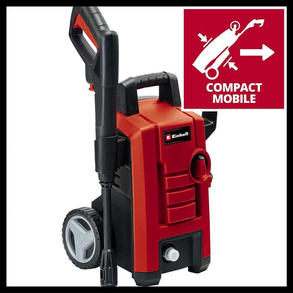 Einhell TC-HP 130 Pressure Washer | 1500W Power Washer, 130 bar, 390 l/h | Jet-Wash Kit With 5m High-Pressure Hose, Gun, Lance, Various Cleaning Nozzles, Brushes And Spray Containers