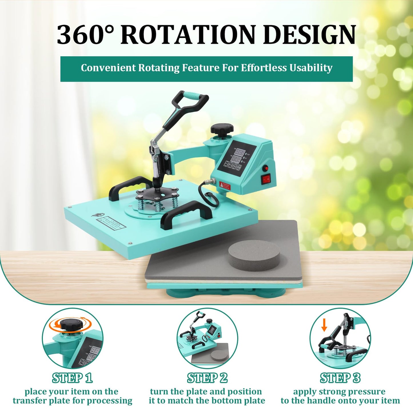 Heat Press Machine 15x15Inch