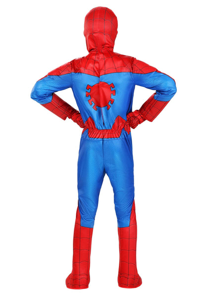 MARVEL Boys Deluxe Spider Man Costume, Kids Spiderman Superhero Halloween Costume for Child - Officially Licensed