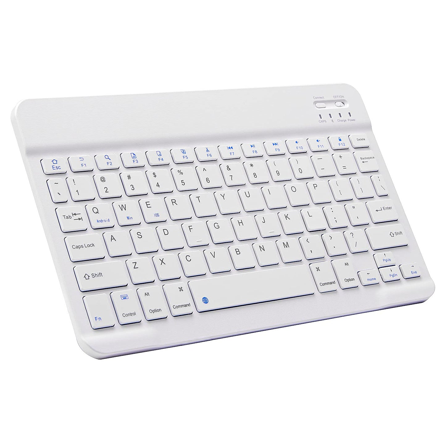 Ultra-Slim Bluetooth Keyboard Portable Mini Wireless Keyboard Rechargeable for Apple iPad iPhone Samsung Tablet Phone Smartphone iPadOS iOS Android (10 inch Black)
