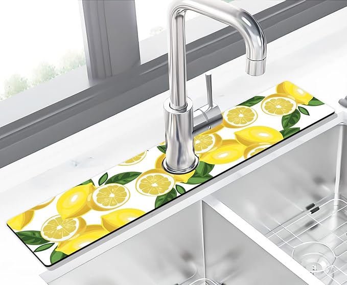 Kitchen Sink Splash Guard Faucet Mat Super Absorbent Fast Drying Mat Sink