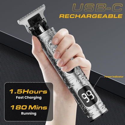Hair Clippers for Men, Professional Hair Trimmer Barber Cordless Zero Gapped Hair Clippers with LCD Display, Mens Gifts Beard Trimmer T Liners Shavers Edgers Clipper for Hair Cutting - Gold