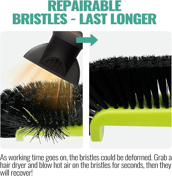 18" Pool Brush Head for Cleaning Swimming Pool Walls, Curved Ends