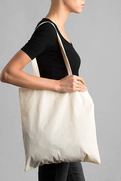 CENTRIX Natural Cotton 10 pack 15 X 16 inch reusable grocery bags, 5.5 oz cotton canvas tote, eco friendly super strong washable great choice for promotion branding and gift