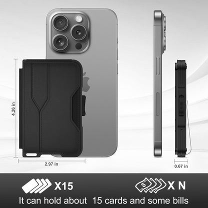 tizmuo Wallet for Men, Slim Wallet for Men with Money Clip, Pop Up Card Case, RFID Blocking Bifold Wallets, Minimalist Leather Slots Credit Card Holder with Gift Box, Black