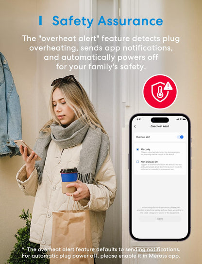 meross Matter Smart Plug, Energy Monitoring, Standby Killer, FFS Setup, 15A/1800W, 100% Privacy Wi-Fi Outlet Support Apple HomeKit, Alexa, Google Home with Schedule Timer, App & Voice Control (4 Pack)