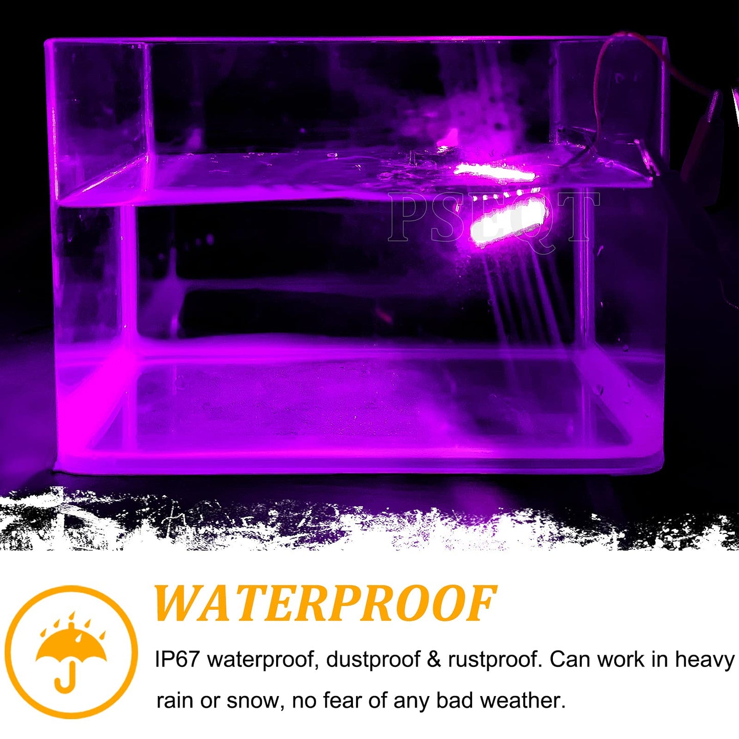PSEQT 10Pcs LED Rock Strip Lights Car Exterior Underglow Wheel Fender Well Lighting Kits Waterproof for Golf Cart Wrangler Offroad Truck RV UTV ATV Snowmobile (Purple)