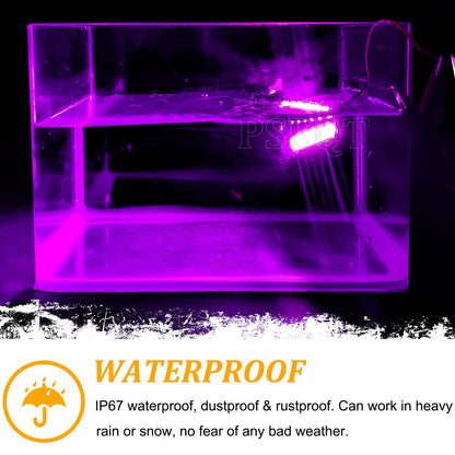 PSEQT 10Pcs LED Rock Strip Lights Car Exterior Underglow Wheel Fender Well Lighting Kits Waterproof for Golf Cart Wrangler Offroad Truck RV UTV ATV Snowmobile (Purple)