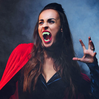 Halloween Teeth Glow in The Dark Fangs Teeth, Dress-Up, Pretend Play (24-Pack)