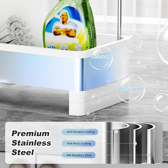 Ewaiira Stainless Steel Sink Caddy, Sponge Holder