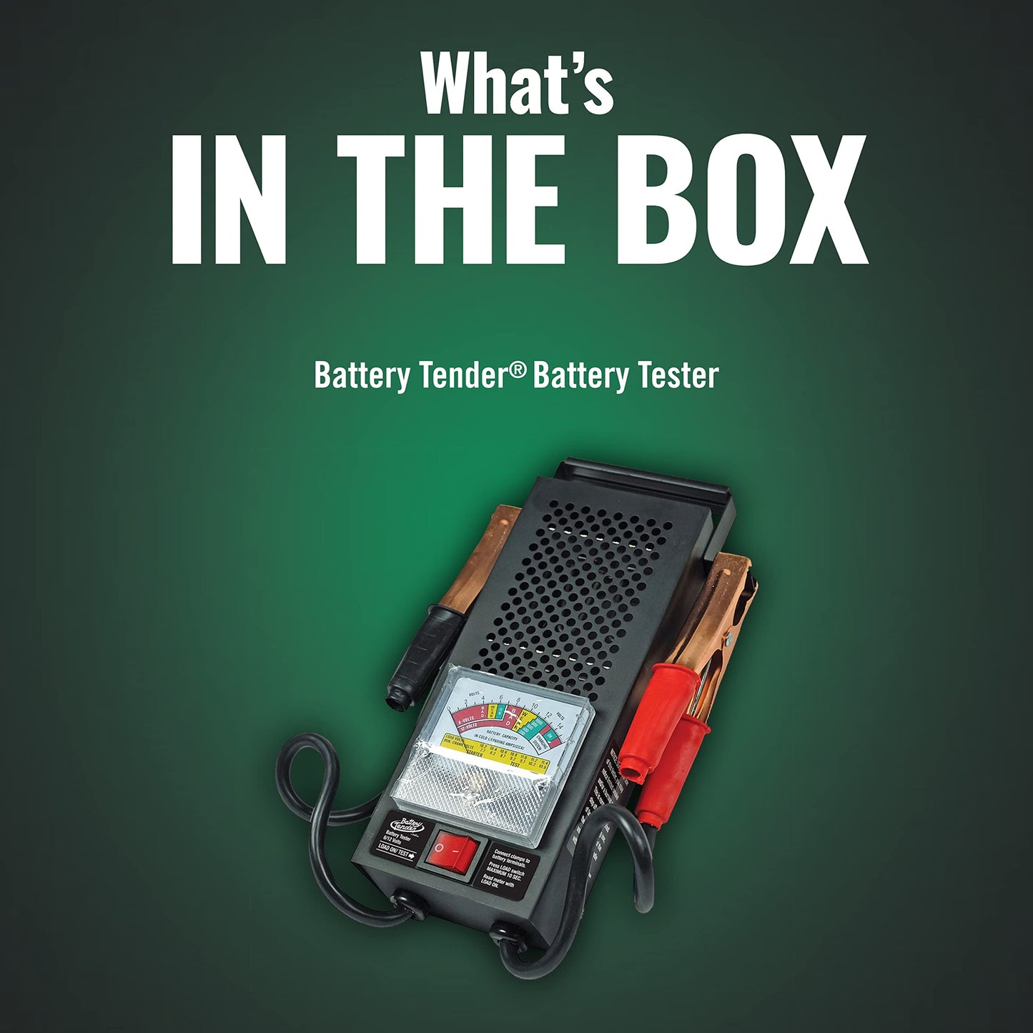 Battery Tender Battery Load Tester 12 Volt at 100 Amps / 6 Volt at 50 Amps Battery Tester - Test Battery Load for 12V or 6V Batteries - Battery Health Checker, Check Starter Motor Draw - 026-0020