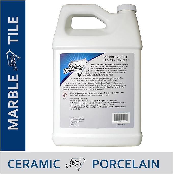 Black Diamond Stoneworks Marble & Tile Cleaner Gallon + Ultimate Grout Cleaner