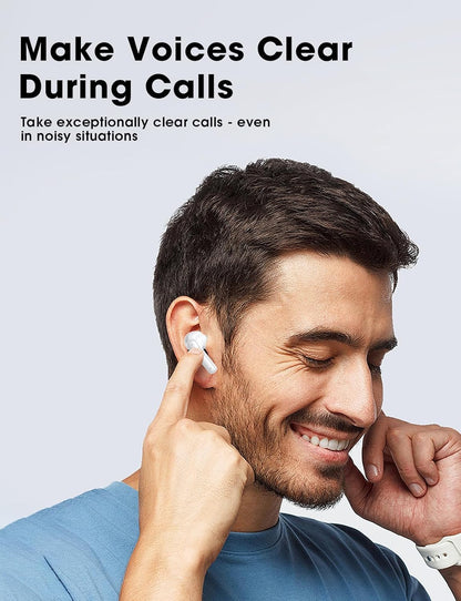 Wireless Earbuds,Bluetooth Earphones ENC Noise Cancelling Mic,Big Bass Stereo Sound,48 Hours Playtime,Lightweight in-Ear Earphone,IPX7,Hands-Free Calls with AI for iPhone,Android,Pad,Sports,Workout