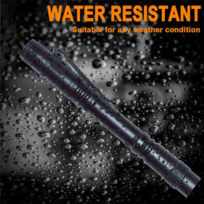 Beieverluck 10 Pack Small Mini Flashlights, Pocket Flashlight Penlight with Clip, Tactical Pen Light for Camping Outdoor Emergency Inspection Fathers Gifts for Dad Husband
