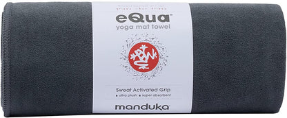 Manduka eQua Hot Yoga Mat Towel - 72" Instant Moisture Activated Grip Ultra Soft Microfiber Quick Dry, Daily Use Ready Lightweight, Travel Friendly Mat Layer 72 x 26.5 inches