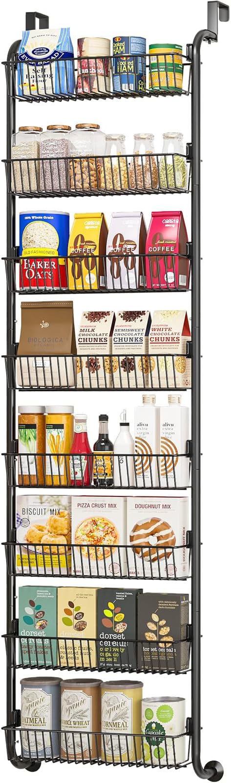 MIAOLI Over the Door Pantry Organizers and Storage, 8-Tier Spice Rack, Home &